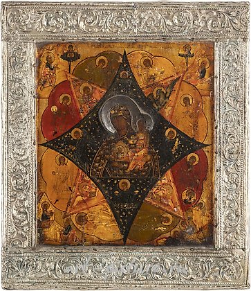 俄罗斯银, 神圣母亲图标“不可燃的灌木丛”