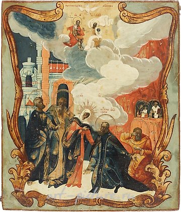 俄罗斯银, 描绘圣母显现给圣塞尔吉·拉多涅日斯基的图标。