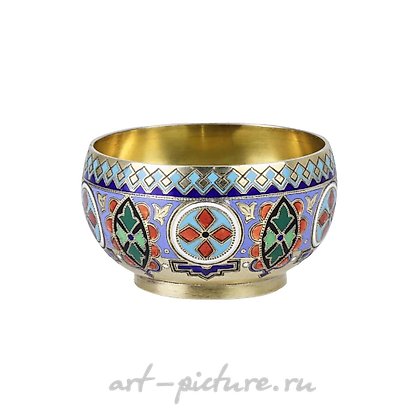 Русское серебро, Серебряная солонка русского производства с эмалью