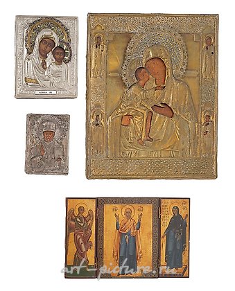 Русское серебро, Четыре русских иконы включают "Богородицу"