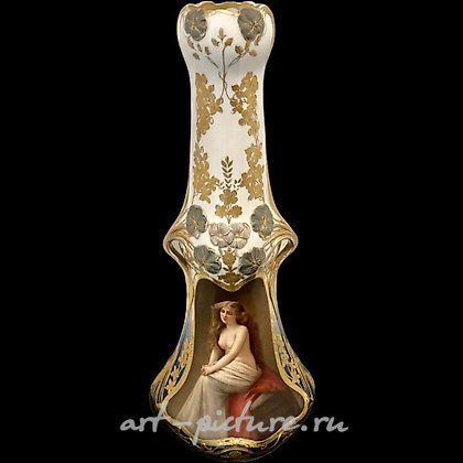 Royal Vienna Porcelain, LARGE ROYAL VIENNA VASE SIGNED WAGNER