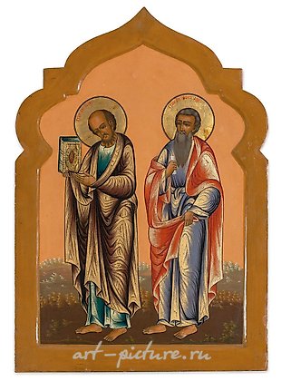Русское серебро, Икона, изображающая святых Павла и Иакова, Россия