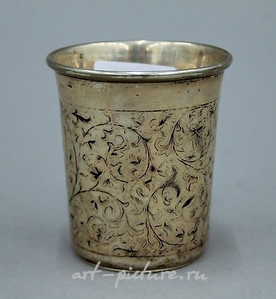 Русское серебро, Русская серебряная чашка. Высота 8,5 см. Вес 101 грамм.