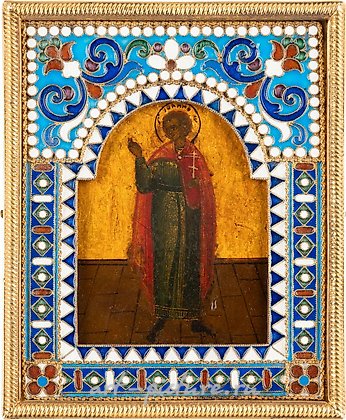 Русское серебро, Маленькая икона с изображением монаха