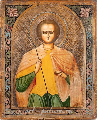 Русское серебро, Икона святого Димитрия, Россия, около 1900 года