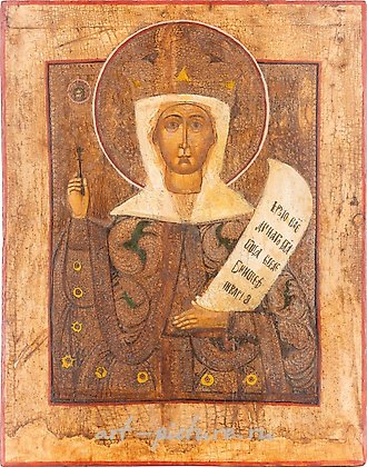 Русское серебро, БОЛЬШАЯ ИКОНА С ИЗОБРАЖЕНИЕМ СВЯТОЙ ПАРАСКЕВЫ