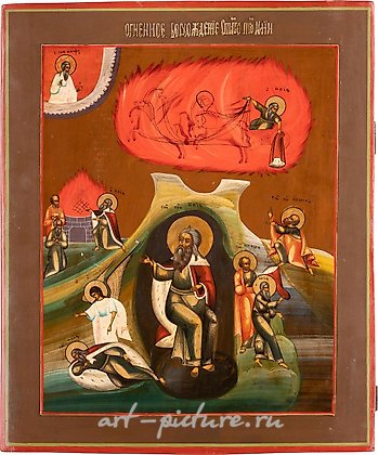 Русское серебро, Икона с изображением пророка Илии и его жизнью в пустыне