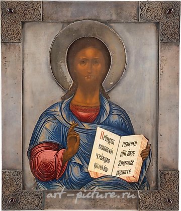 Русское серебро, Икона с Христом Пантократором в серебряной ризе