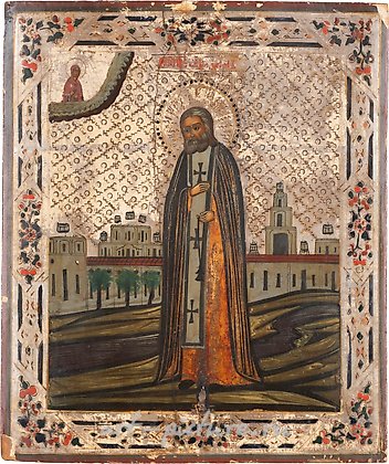 Русское серебро, Икона святого Серафима Саровского. Россия, после 1903 года.