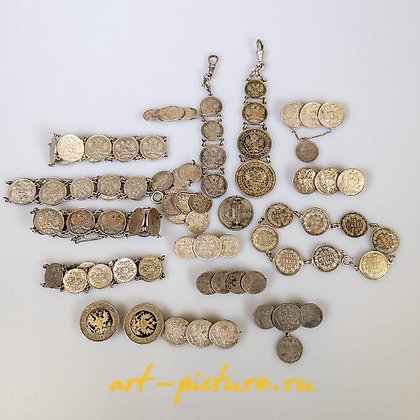 Russian silver, Finnish coins Group of defective Finnish-Russian silver coins