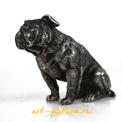俄罗斯银, 俄罗斯银色复古风格的法国斗牛犬