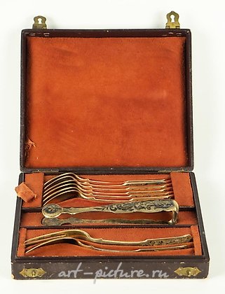 俄罗斯银, 盒装六只茶匙