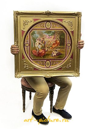Royal Vienna Porcelain, A Monumental Framed Royal Vienna Charger, 19th C.