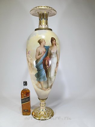 Royal Vienna Porcelain, Antique French Chinoserie bronze & porcelain centerpiece