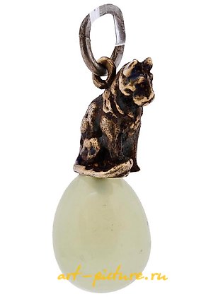 Russian silver, RUSSIAN 84 SILVER LAPIS LAZULI EASTER EGG PENDANT