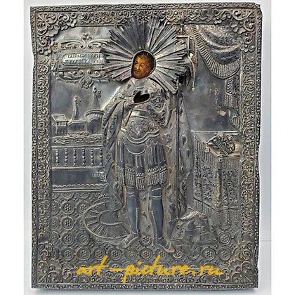 Russian silver, Antique 19th Century Russian Silver Icon Circa 1865
