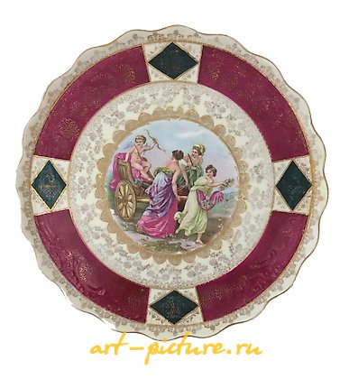 Royal Vienna Porcelain, Royal Vienna Gold Gilt Porcelain Plate