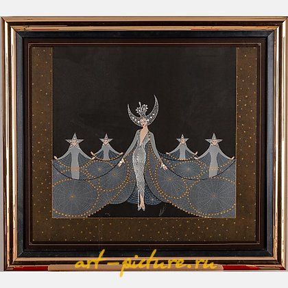 俄罗斯银, 夜之女王，银色和金色箔的丝网印刷品