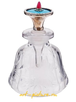 俄罗斯银, 俄罗斯银质珐琅香水瓶，镀金88