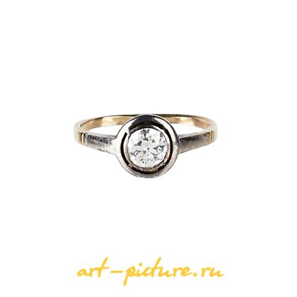 俄罗斯银, 14克拉黄金钻石戒指