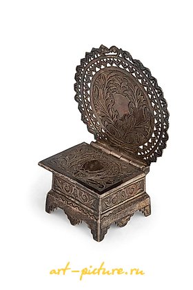 Russian silver, SALIERA A SILVER THRONE, MOSCOW, 1895, JEWELER S. KAZAKOV