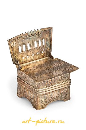 Russian silver, SALIERA A TRONO IN SILVER, MOSCOW, 1869, GOLDSMITH G. IVANOV