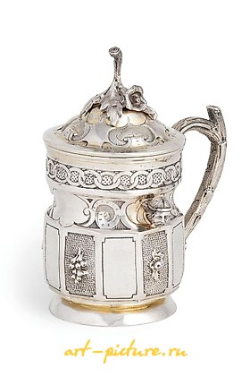 Russian silver, TANKARD IN SILVER, ST. PETERSBURG, 1855, JEWELER F.W. SENGBU...