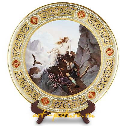 维也纳皇家瓷器, 大号维也纳“仙女与猎人”瓷盘