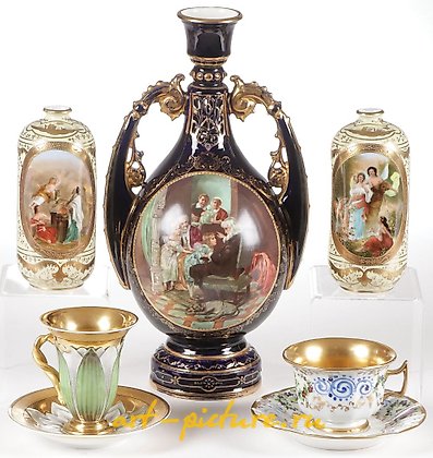 维也纳皇家瓷器, 中国蓝与白装饰瓷器组