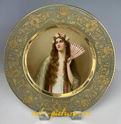 维也纳皇家瓷器, 皇家维也纳肖像盘 签名瓦格纳