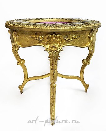 Royal Vienna Porcelain, LARGE ROYAL VIENNA CENTER TABLE W/PORCELAIN PLAQUES