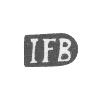 The hallmark of Master Brandt Johann Friedrich - Riga - initials "IFB".