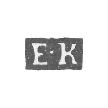 1765-1771 年莫斯科未知大师的克莱莫 - 首字母“E-K”.