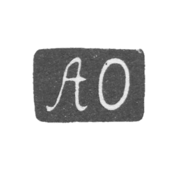 Claymo of an unknown master of Archangelska - initials of AO 1867