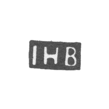 The stigma of the master Blom Johann Genrik - Leningrad - initials "IHB"