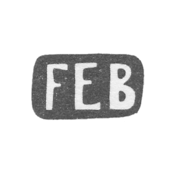 The mark of the master Berens Friedrich Ernst - Pärnu - initials "FEB" - 1780-1803.