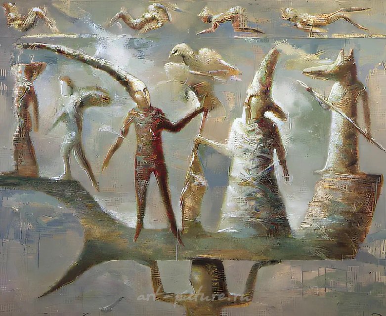旅行，1994年，布面油画，100x116厘米，$1,600，私人收藏。德国。