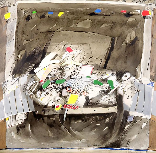 玩偶，1994年，木头，油画，100×100