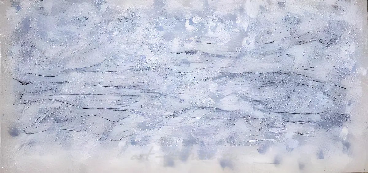 斑驳或女神，1994年，丙烯、纸、混合技法，107×227厘米