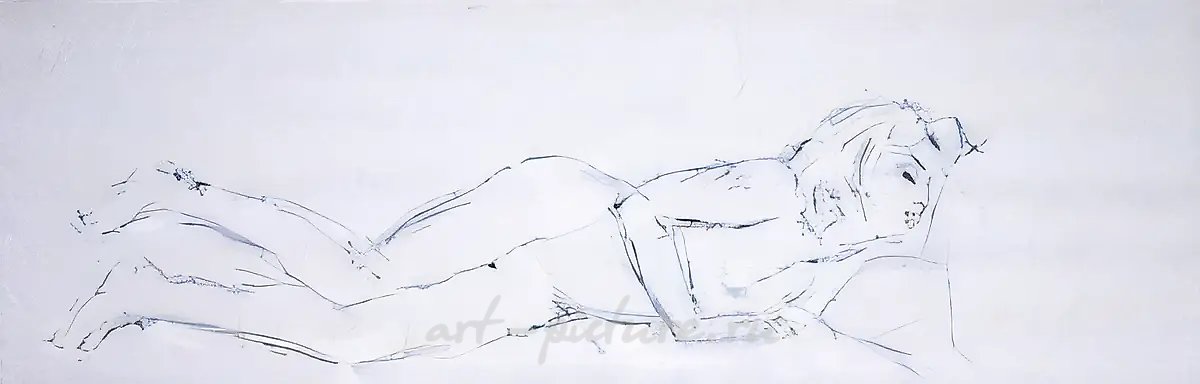 巴拉一号，1994年，粉彩、炭笔、石墨、画布，65×207