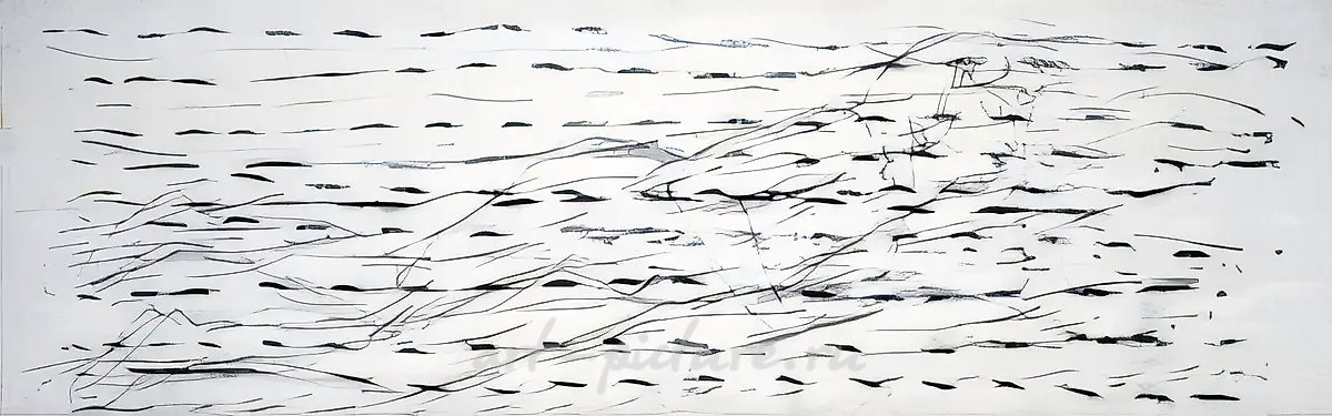 巴拉二，1994年，粉彩、炭笔、石墨、画布，65×207