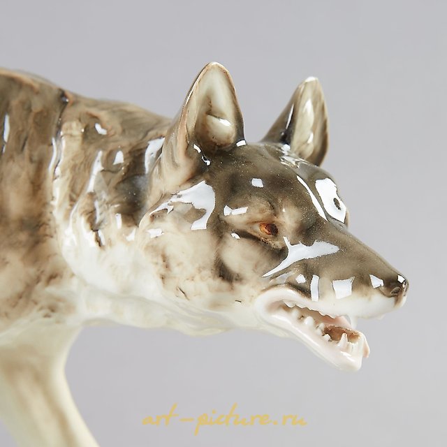 Wolf. Sweden, Rörstrand, first half of the 20th century.