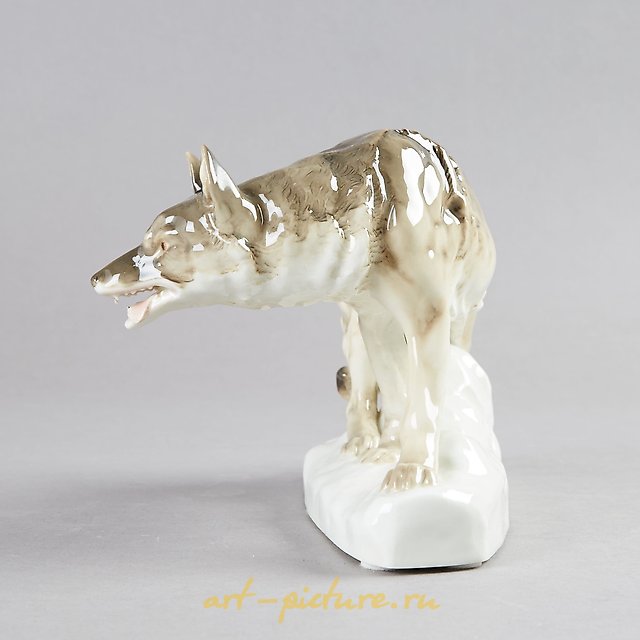 Wolf. Sweden, Rörstrand, first half of the 20th century.