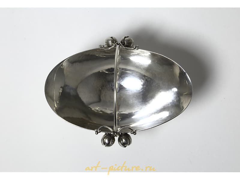 Silver vase in the Art Nouveau style. Denmark, Copenhagen, Georg Jensen, 1933-1944.