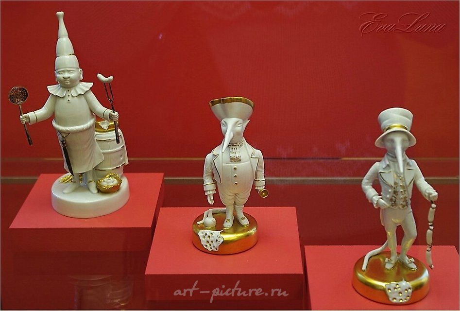 醉酒的小老鼠（高度14.5厘米） 米哈伊尔·谢米亚金 俄罗斯帝国瓷器厂