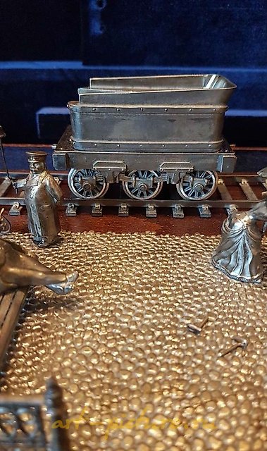 The jewelry sculptural composition "Nikolaevskaya Railway," silver