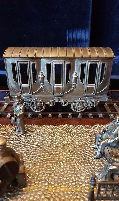 The jewelry sculptural composition "Nikolaevskaya Railway," silver