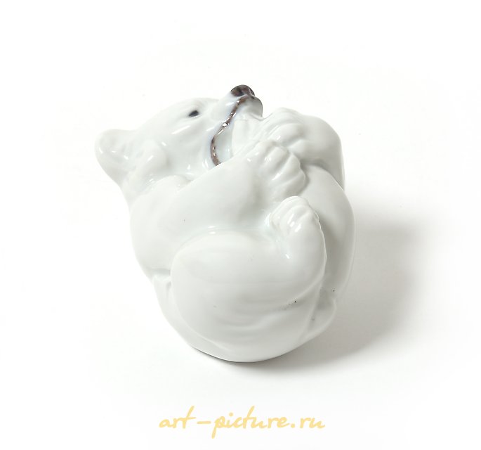 White polar bear cub. Denmark, Copenhagen, Royal Copenhagen.