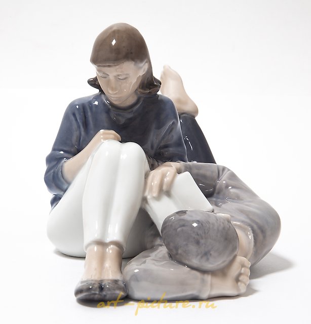 "Teens reading. Denmark, Copenhagen, Royal Copenhagen."