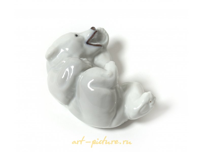 White polar bear cub. Denmark, Copenhagen, Royal Copenhagen.